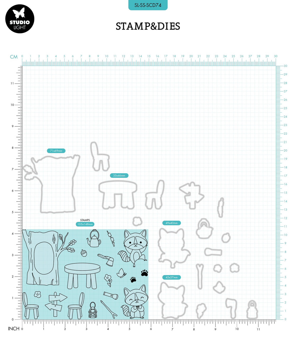 SL Stamp & Cutting Die Outdoorsy Sweet Stories 154x223x3mm 19 PC nr.74 — Ecstasy Crafts (photo 2)