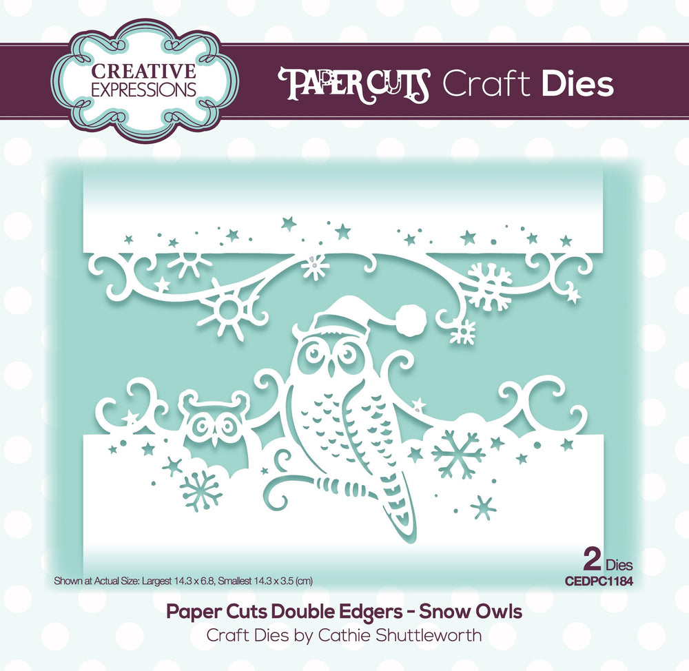 Creative Expressions Paper Cuts Snow Owls Double Edger Craft Die