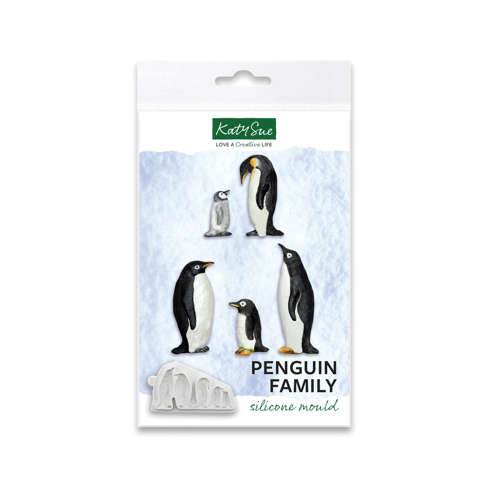 Moule en silicone Famille de pingouins