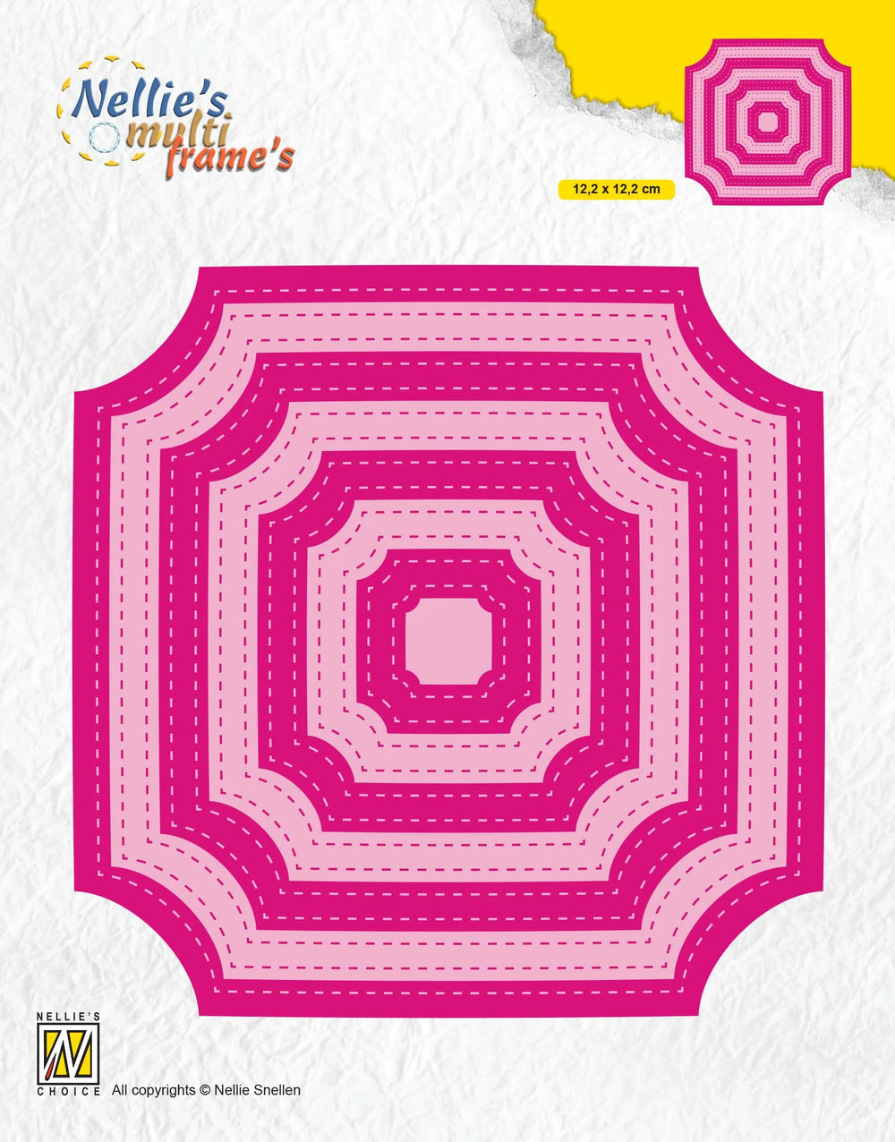 Bloc de matrices Multiframe Die Stitched Carrés sans coins