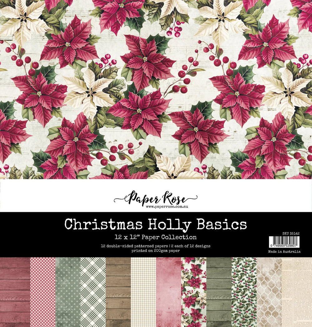 Christmas Holly Basics 12x12 Paper Collection 35142