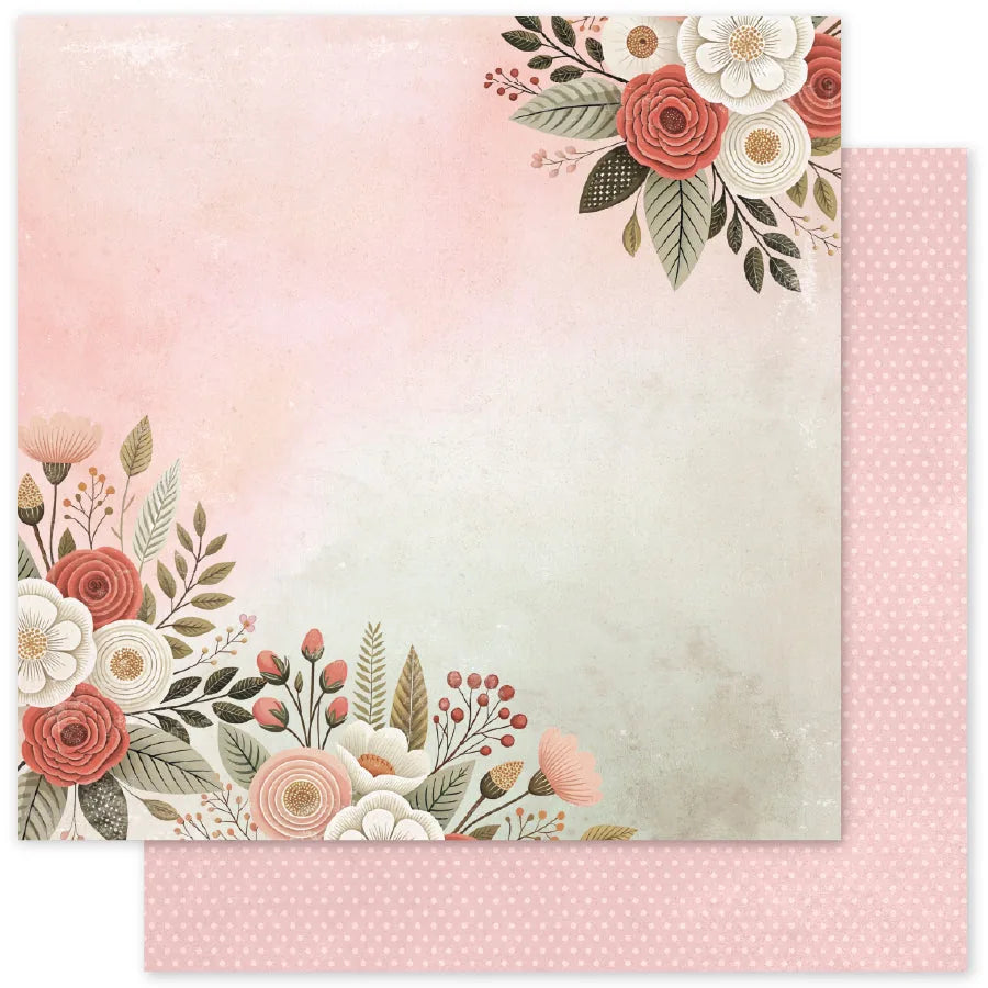 Papier Strawberry Friends Basics B 12 x 12 (Paquet en vrac de 12) 34890