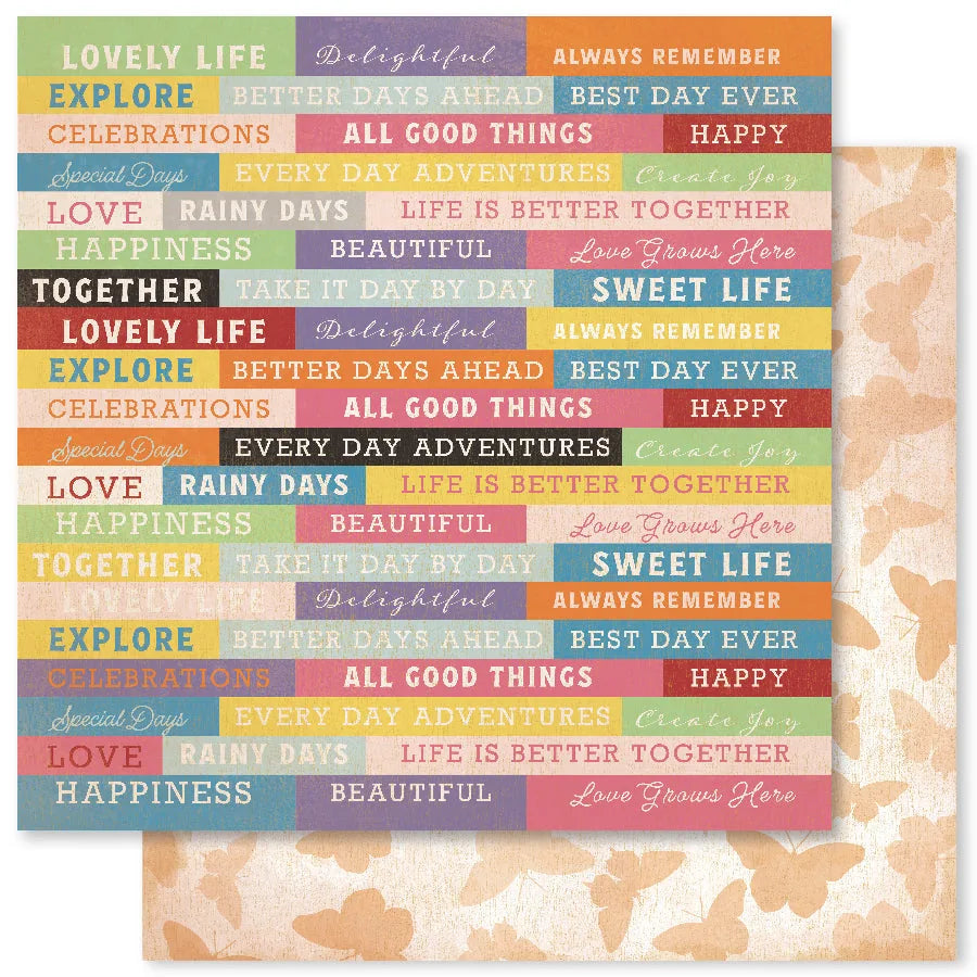 Grow with Love D Papier 12x12 (Paquet en vrac de 12) 33093