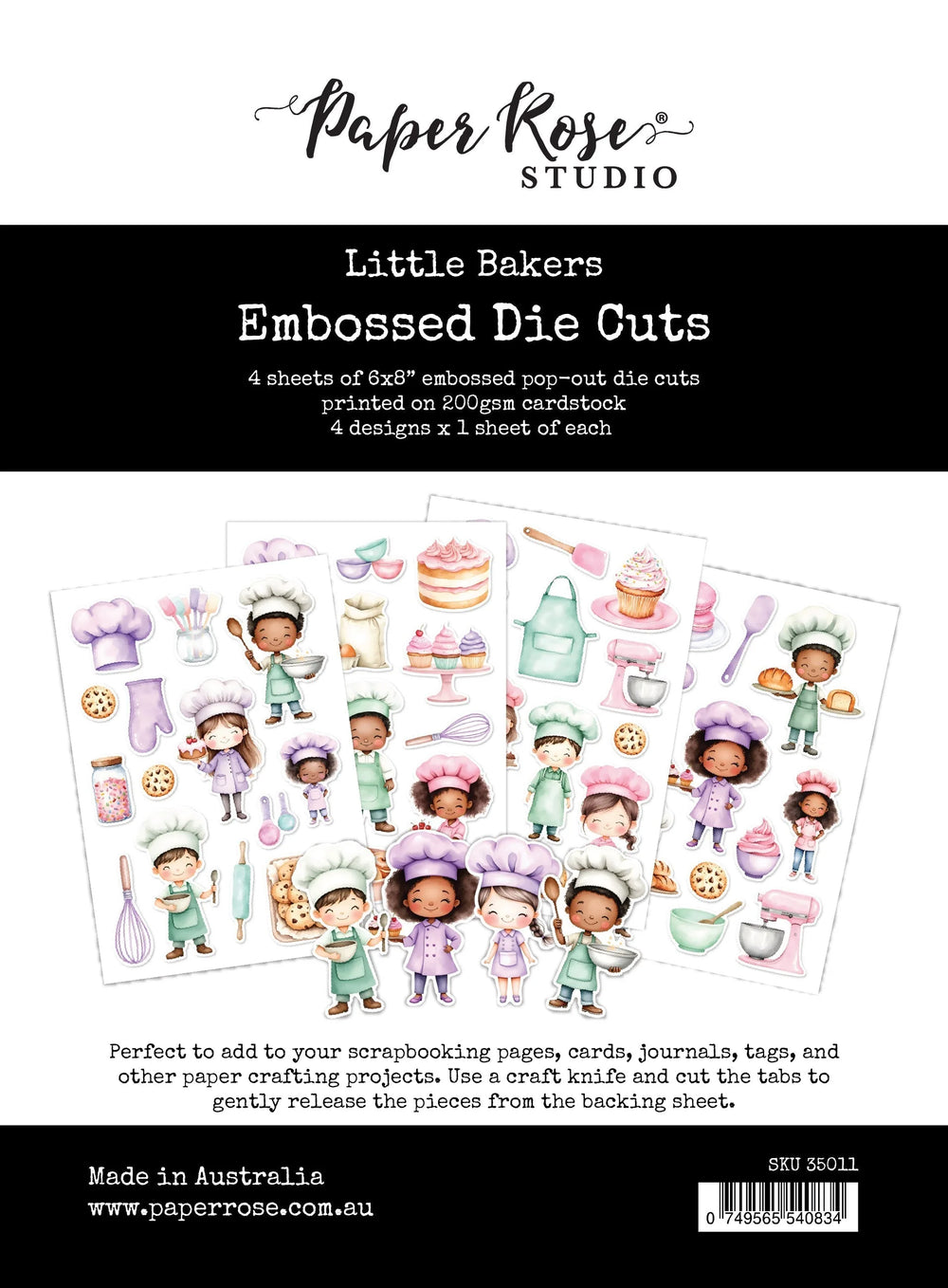 Little Bakers Embossed Die Cuts 35011