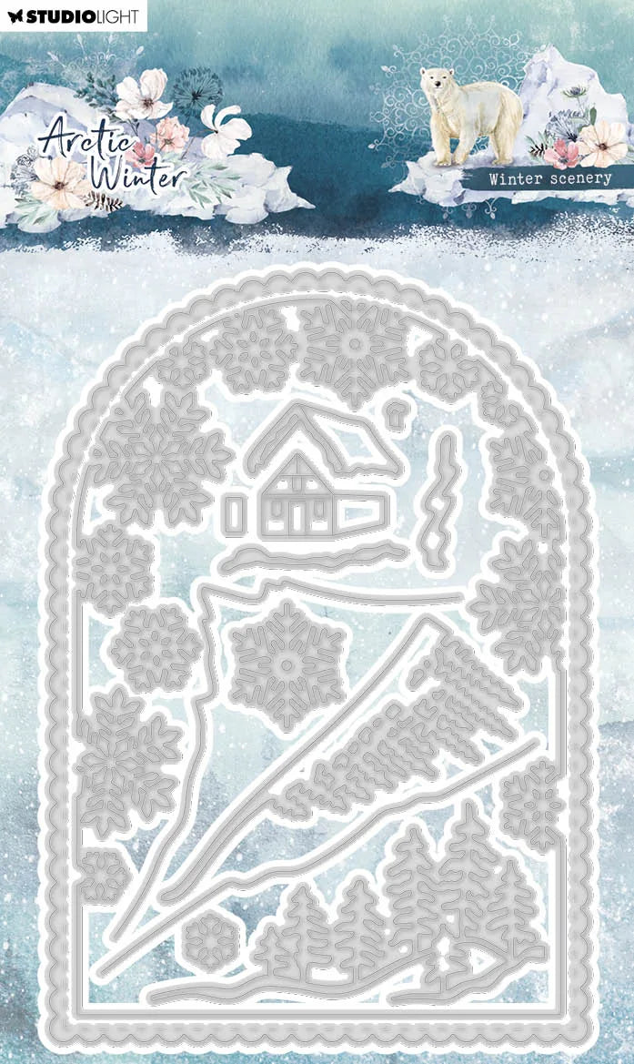 SL Matrices de découpe Scène d'hiver Arctique Hiver 100x143x1mm 14 Pcs no.763