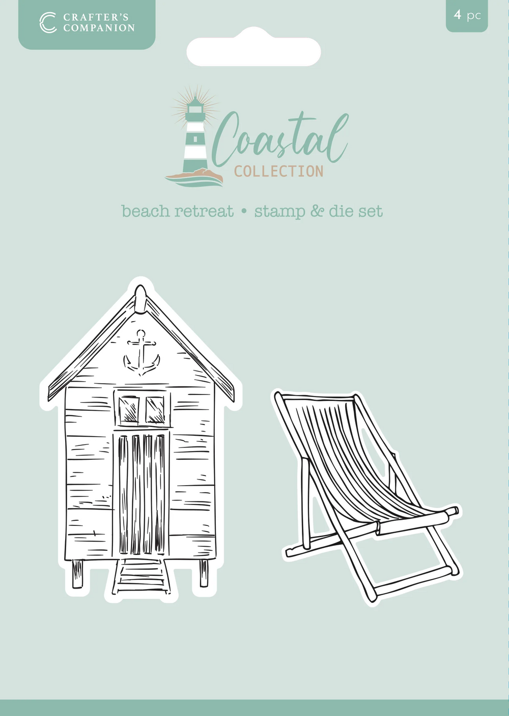 Crafter’s Companion Coastal Collection Stamp & Die - Beach Retreat