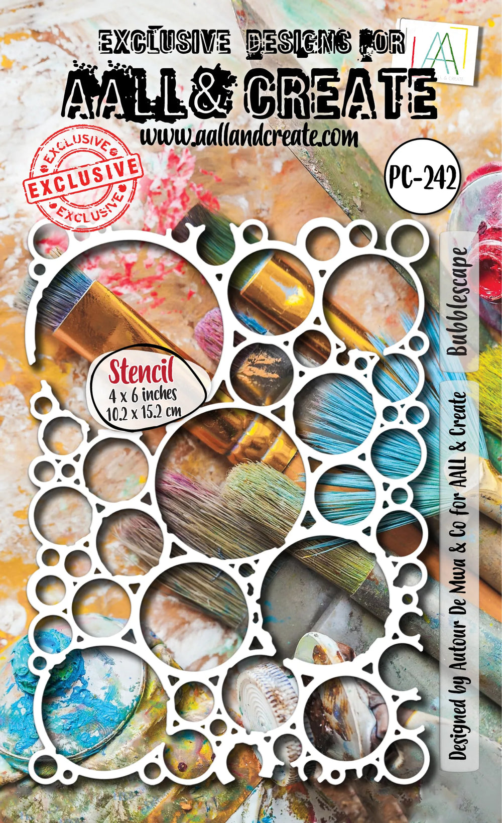 AALL and Create - Pochoir 4"x6" - Bubblescape