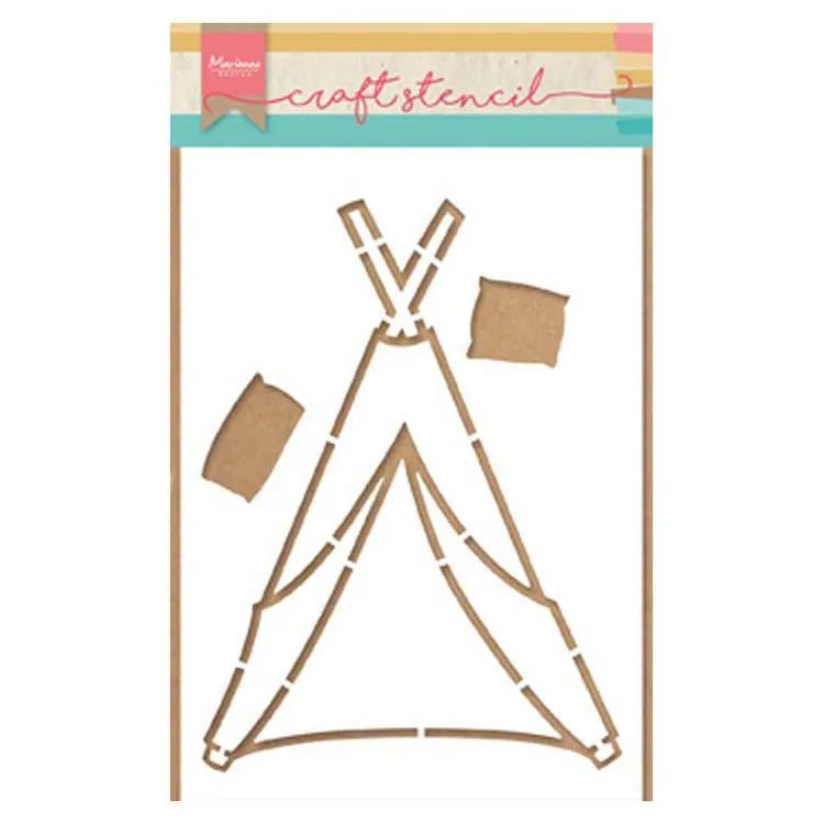 Pochoir Marianne Design: Tipi par Marleen