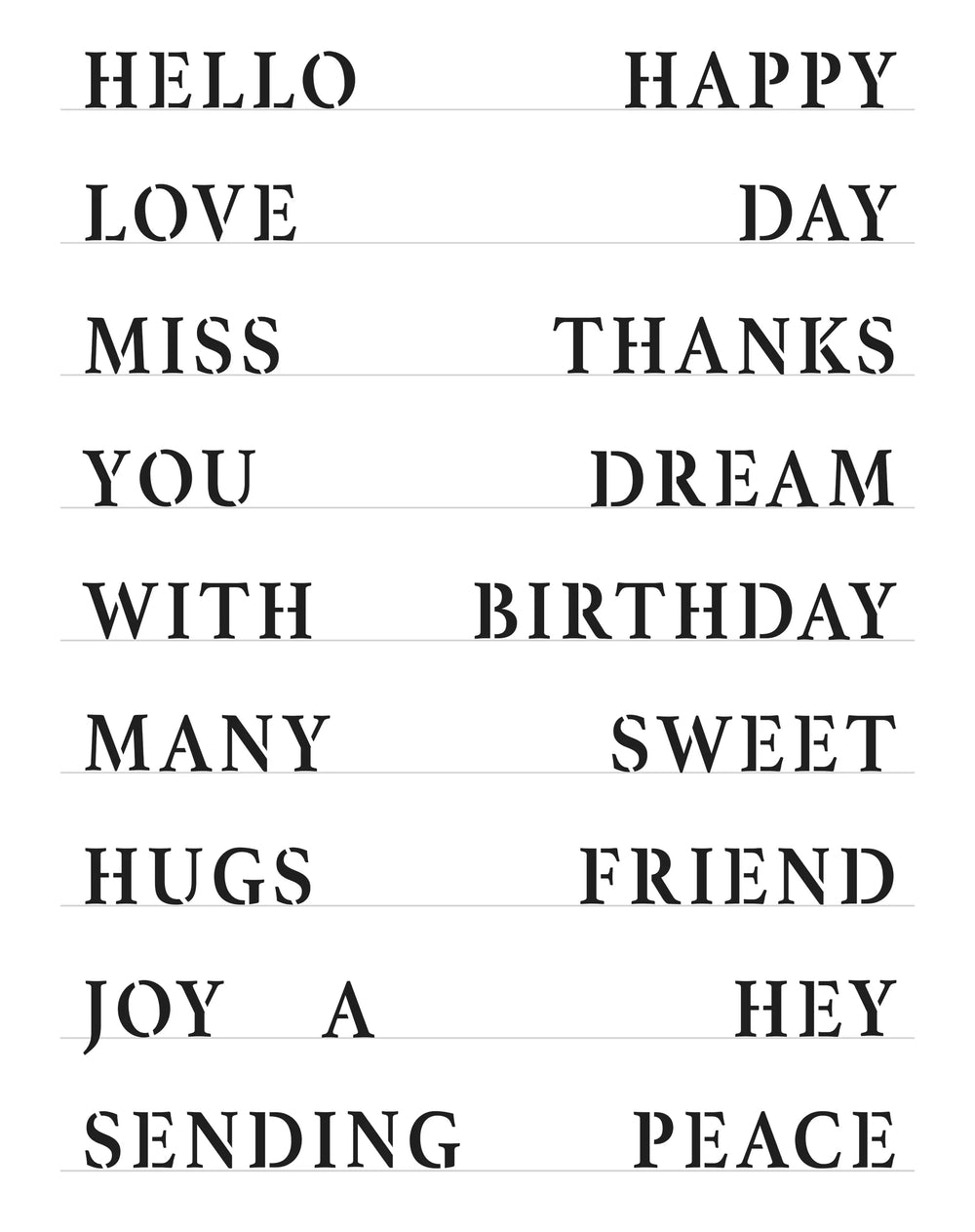 La Collection de Mots Positifs de The Crafters Workshop