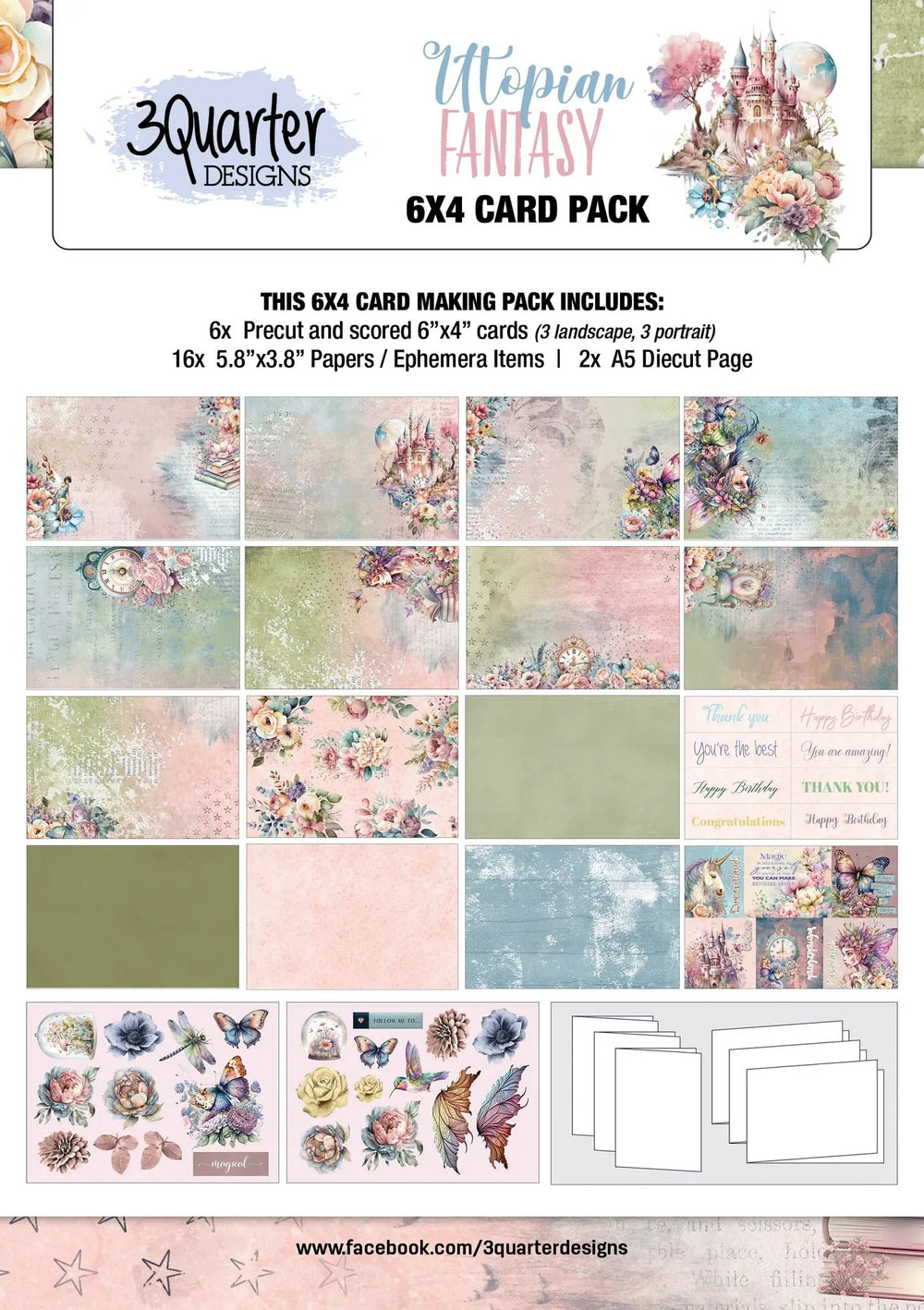 Collection Fantaisie Utopique Paquet de 6"x4"
