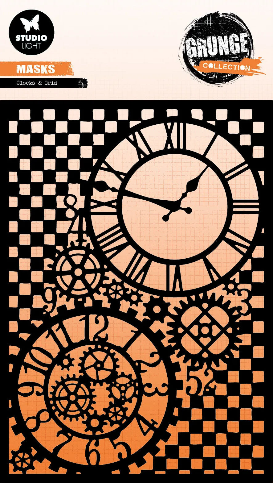 Masque SL Collection Grille & Grunge Horloges 1 Pce