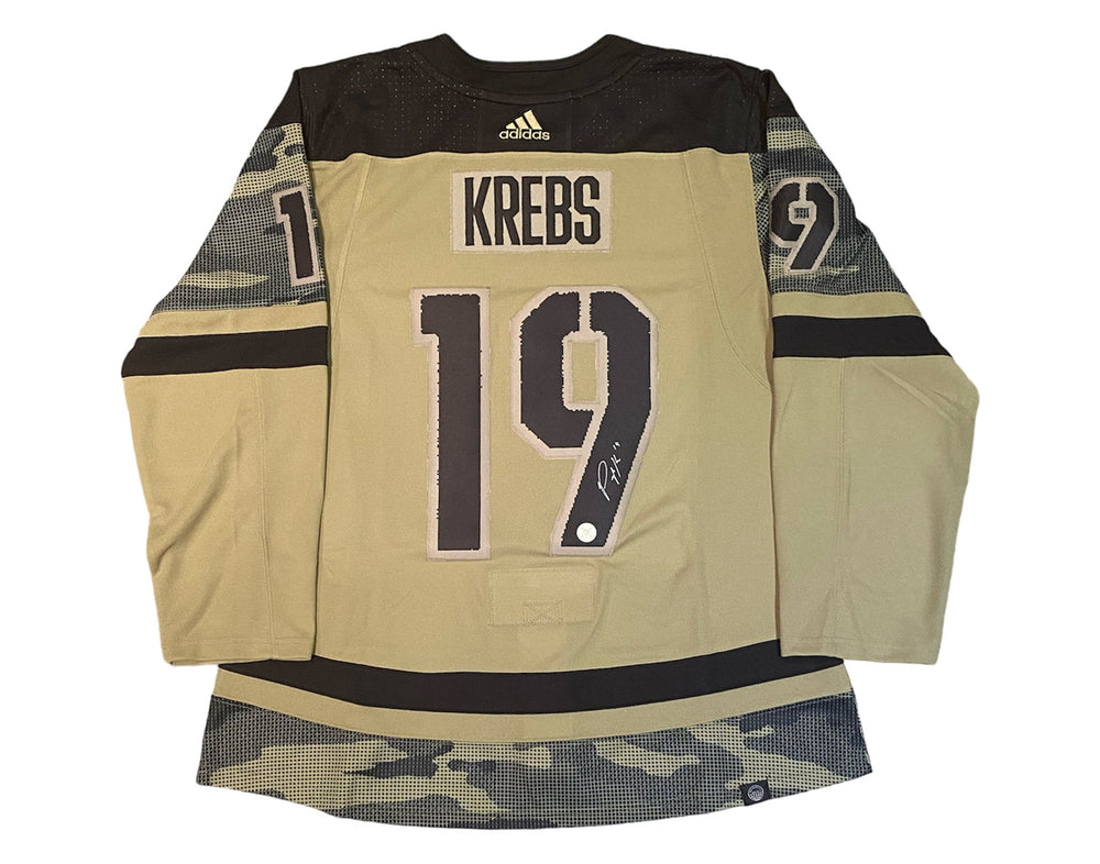 Peyton Krebs Autographed Buffalo Sabres Salute to Service Adidas Jersey — TS Sports Memorabilia