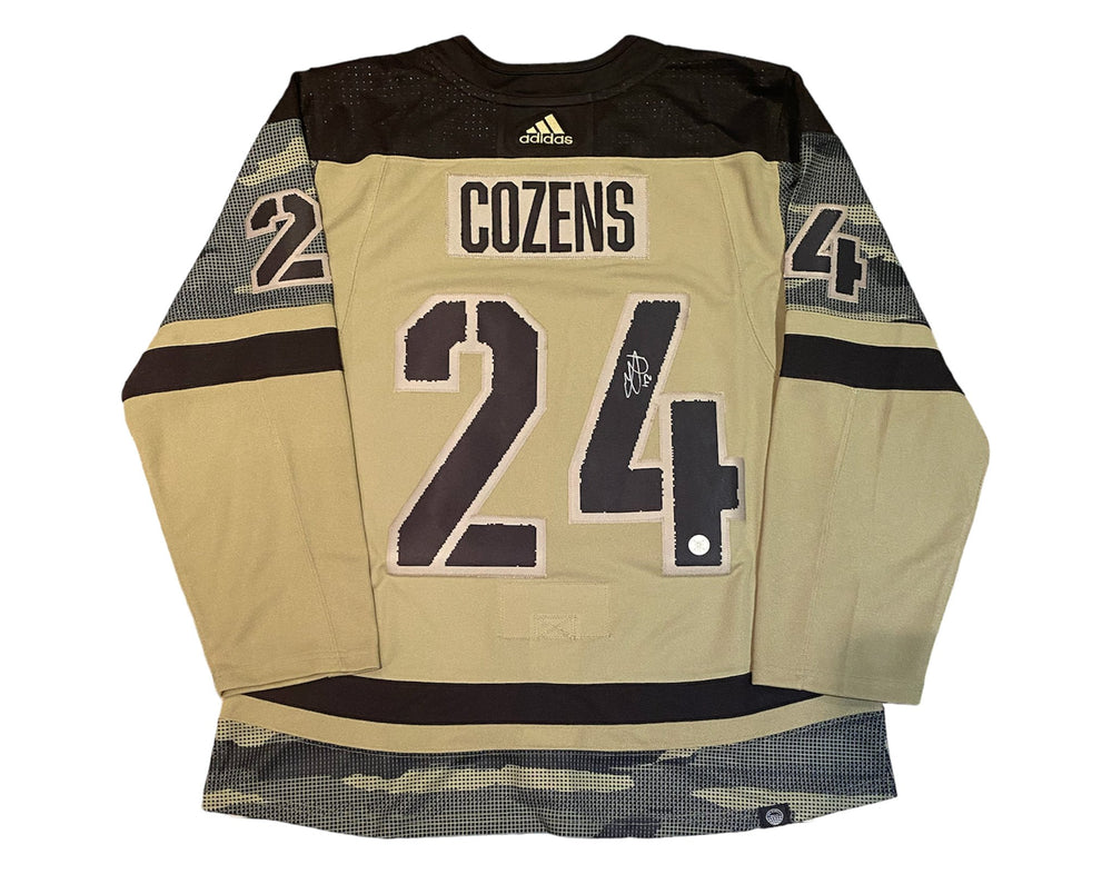Dylan Cozens Autographed Buffalo Sabres Salute to Service Adidas Jersey — TS Sports Memorabilia