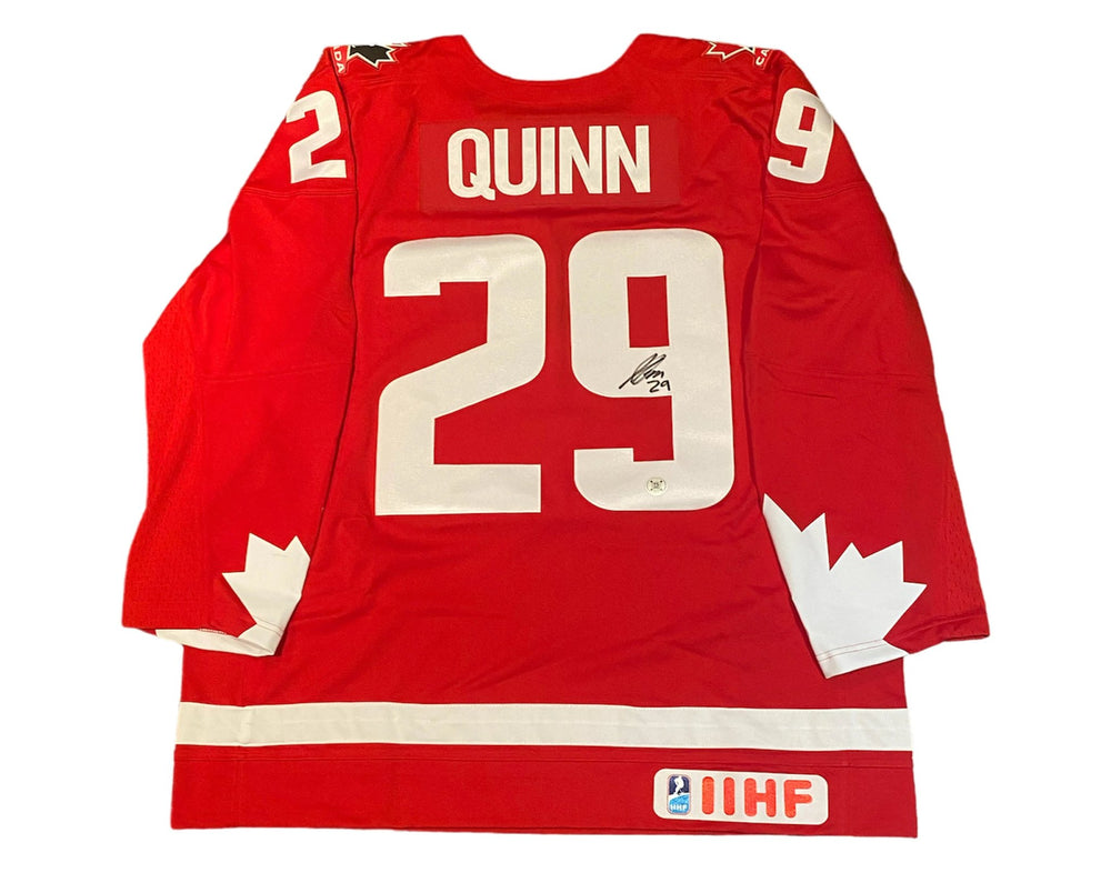 Jack Quinn Autographed Team Canada Heritage Red Nike Jersey — TS Sports Memorabilia