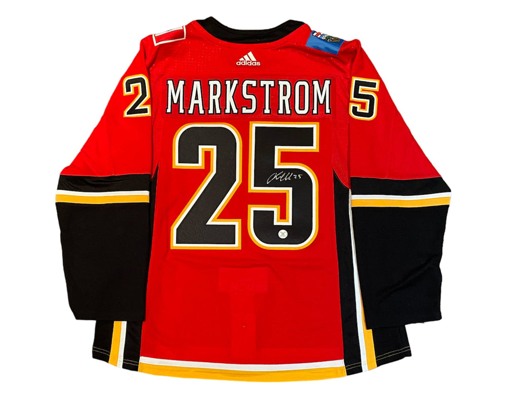 Jacob Markstrom Autographed Calgary Flames Home Red Adidas Jersey — TS Sports Memorabilia