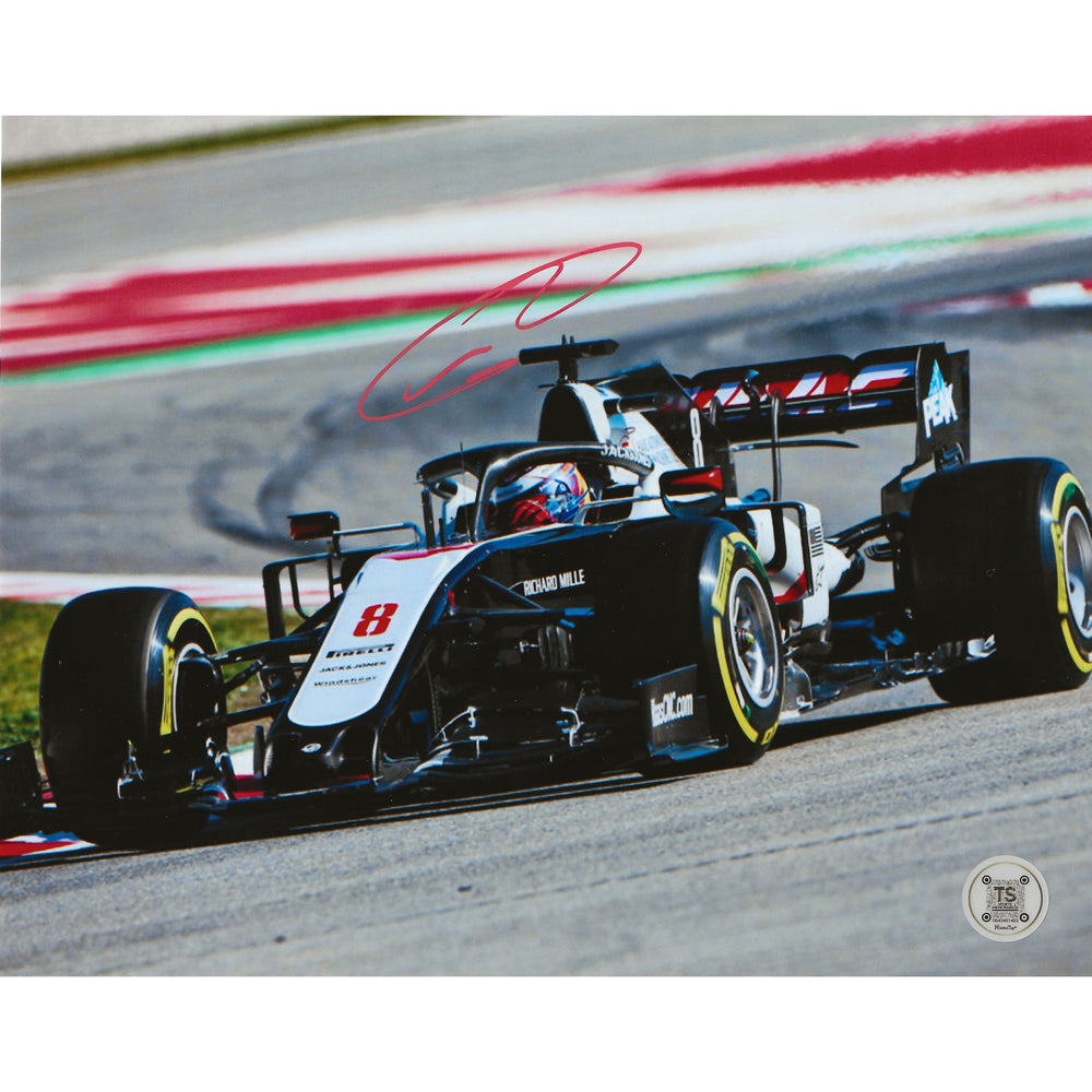Romain Grosjean Autographed Formula 1 Haas 8x10 Photo — TS Sports Memorabilia