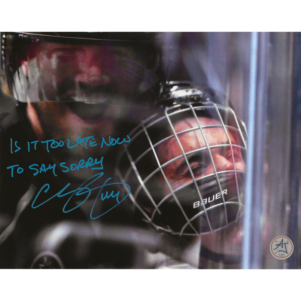 Chris Pronger Autographed Hitting Justin Bieber 8x10 Photo Inscribed — TS Sports Memorabilia