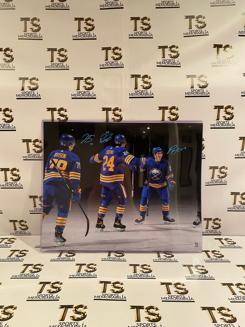 Dylan Cozens, Peyton Krebs & Jacob Bryson Autographed Buffalo Sabres 16x20 Photo — TS Sports Memorabilia