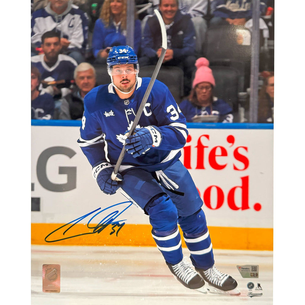 Auston Matthews Autographed Toronto Maple Leafs "C" Skating 11x14 Photo — TS Sports Memorabilia