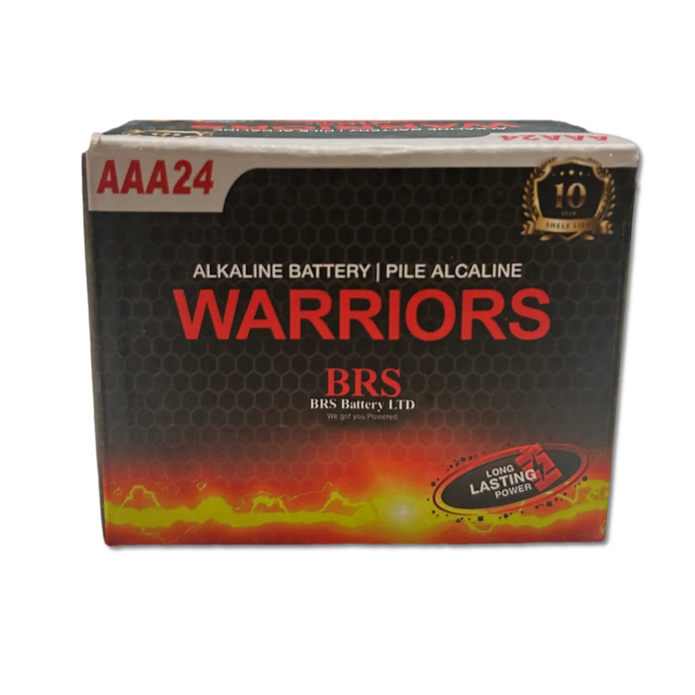 BRS AAA Alkaline Batteries — 24‑Pack (BRSLR03AAA)