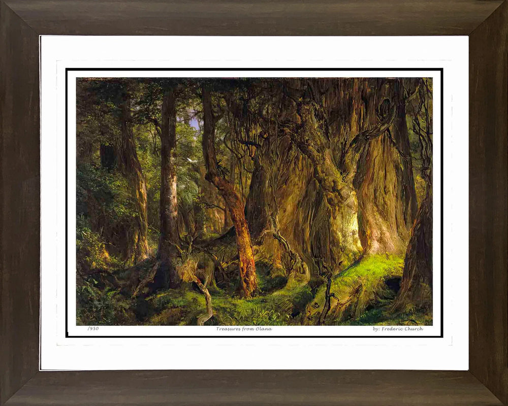 FREDERIC CHURCH « TRÉSORS D'OLANA » – IMPRESSION ENCADRÉE DE L'ÉCOLE DE LA RIVIÈRE HUDSON (30" X 24")