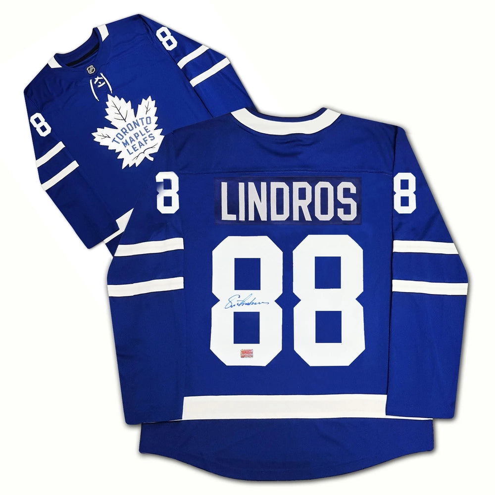 ERIC LINDROS AUTOGRAPHED TORONTO MAPLE LEAFS BLUE JERSEY – SIGNED NHL HOCKEY MEMORABILIA COLLECTIBLE (SIZE L OR XL)