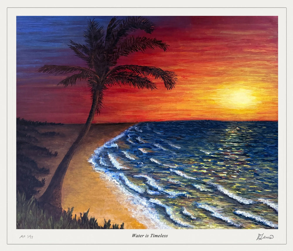 L'EAU EST INTEMPORELLE - IMPRESSION D'ART PAR RYAN LEWIS - ÉDITION LIMITÉE /77 (22,5 X 18)