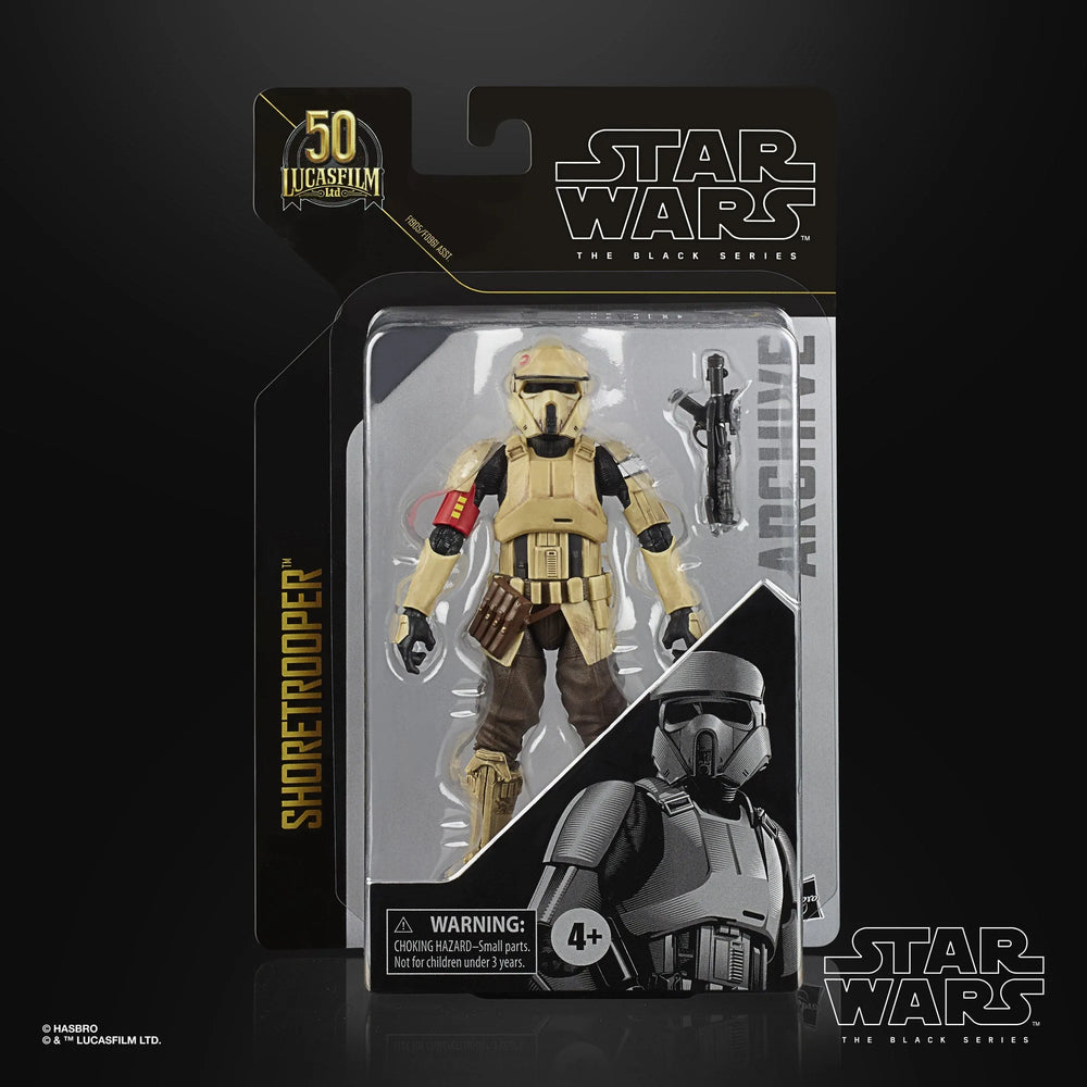 Star Wars The Black Series Archive Shoretrooper Échelle de 6 pouces Rogue One : Une histoire de Star Wars Lucasfilm 50e Anniversaire Jouet