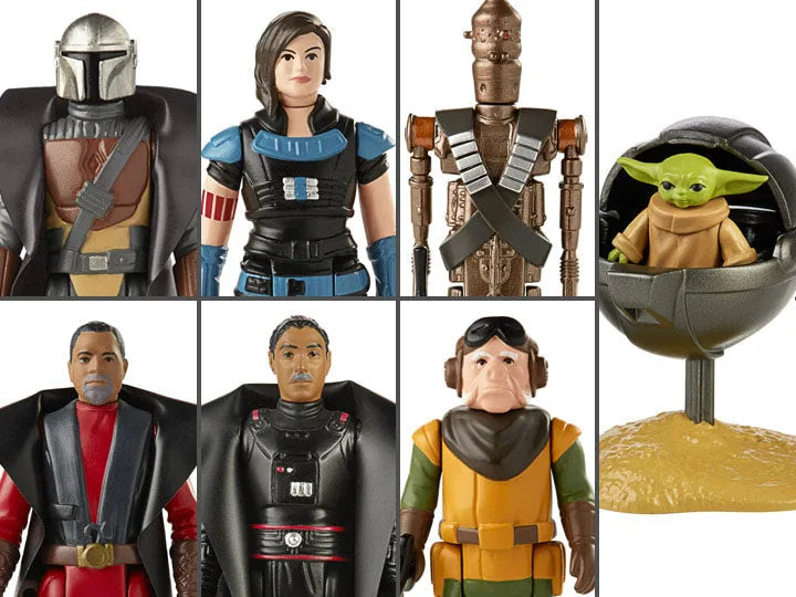 Star Wars Collection Rétro Le Mandalorien Vague 1 – Ensemble de 7 Figurines