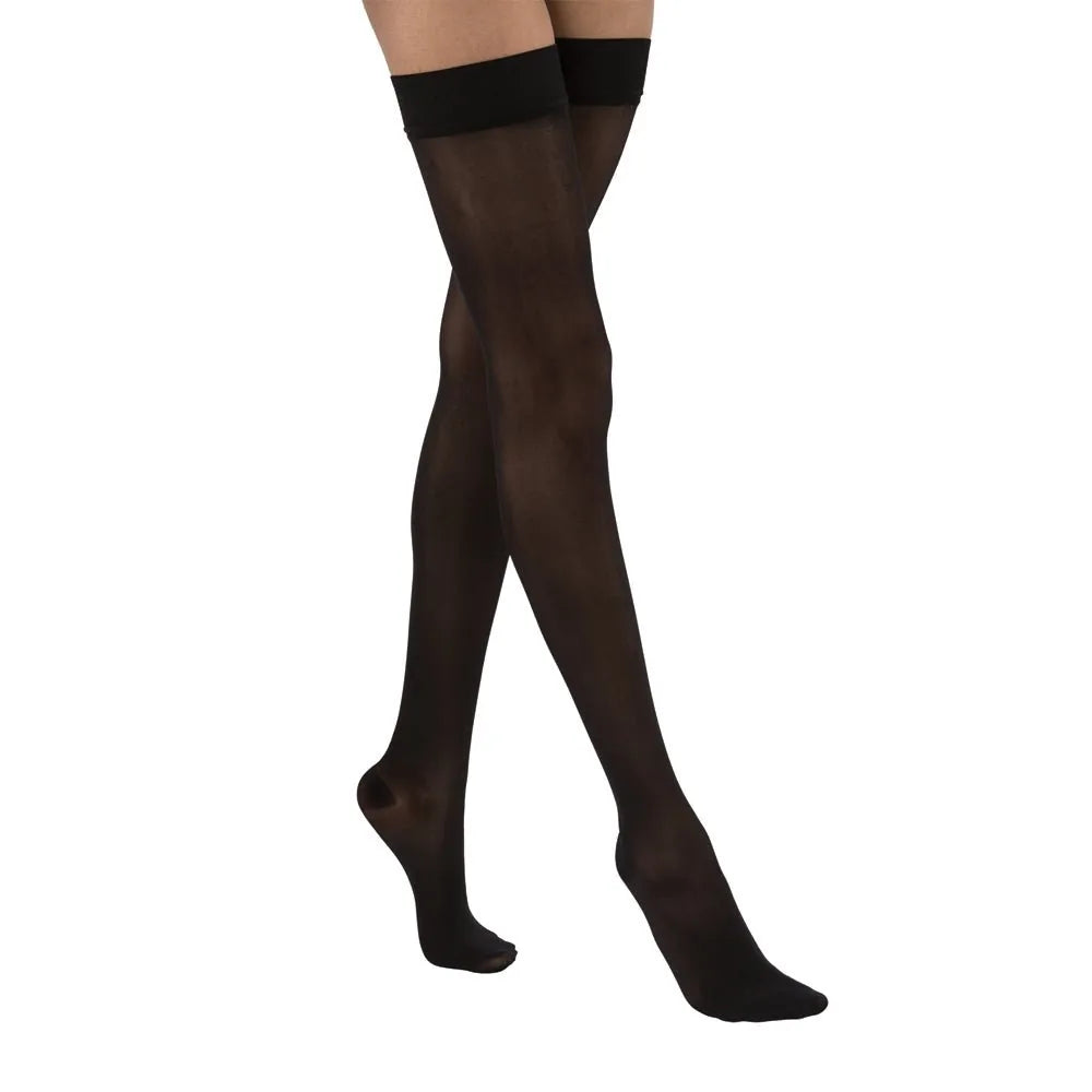JOBST UltraSheer 30-40 mmHg Thigh High Dot Band Stockings, Closed Toe