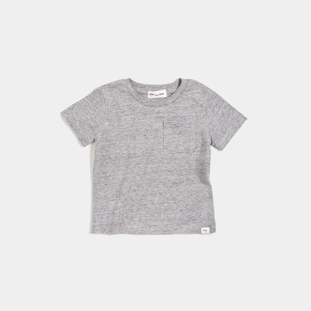 T-shirt gris chiné basique pour bébé | Miles The Label