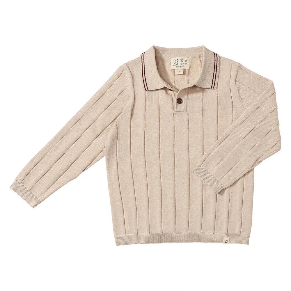 Polo en tricot beige Jayden | Me & Henry