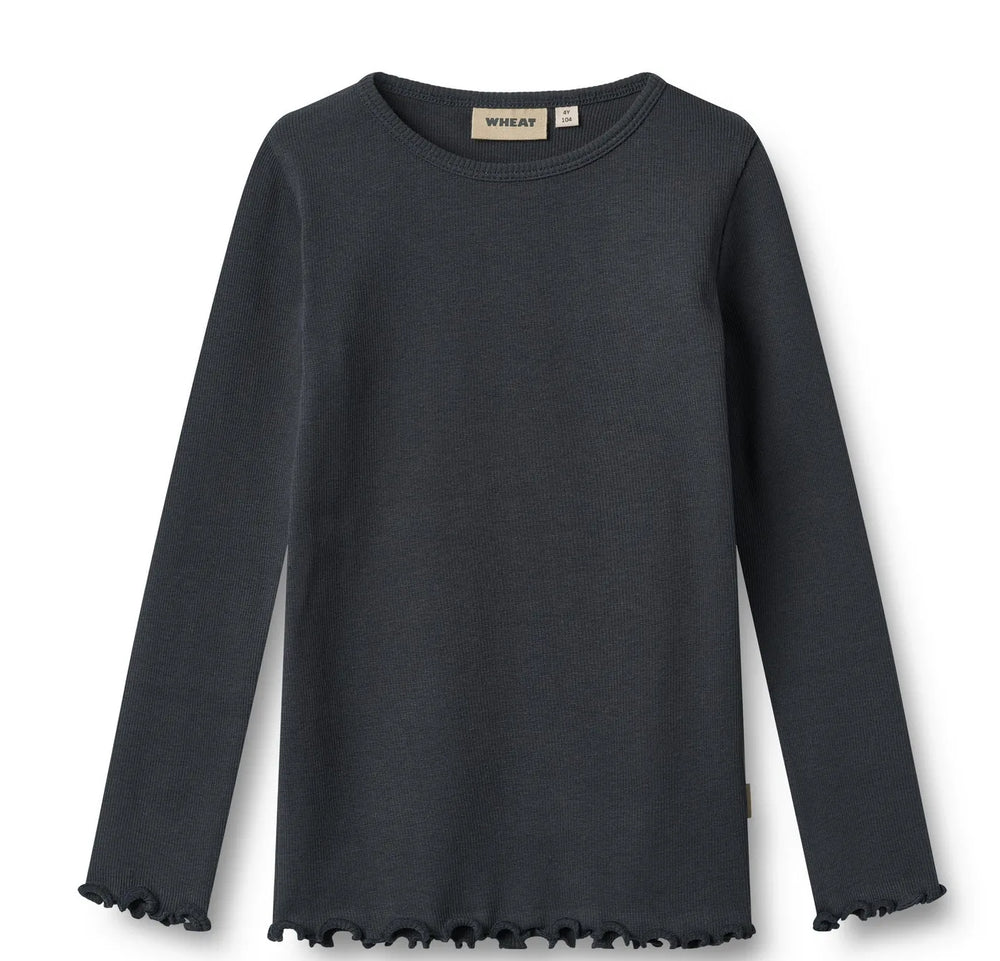 Long Sleeve T-Shirt Ida | Navy | Wheat Clothing