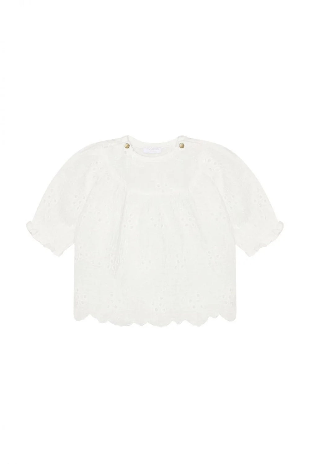 Embroidered Longsleeve Dress | White | Noppies