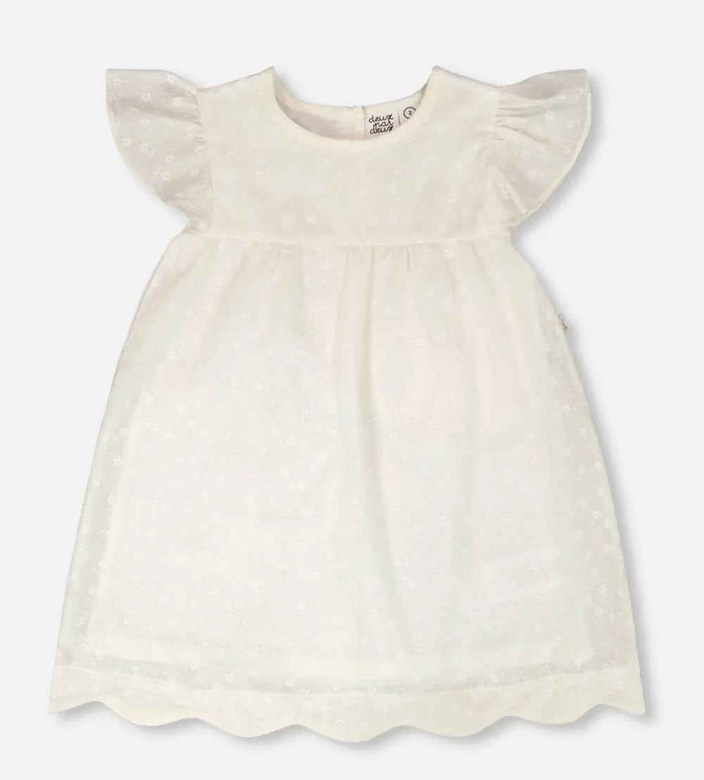 Robe en popeline | Blanc | Deux Par Deux