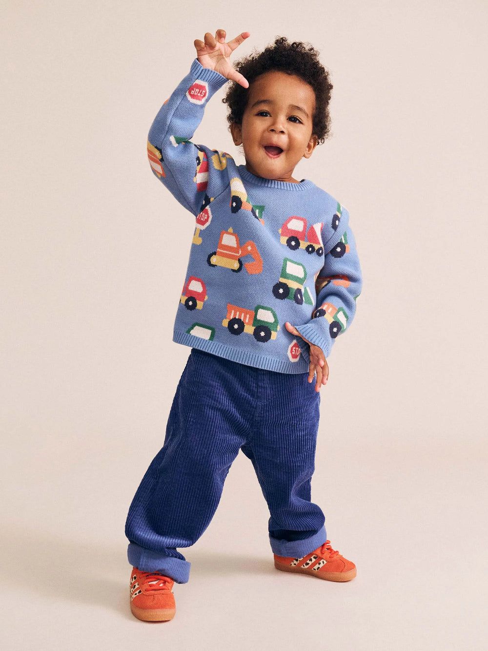 Chandail de construction | Bleu nautique | Huxbaby