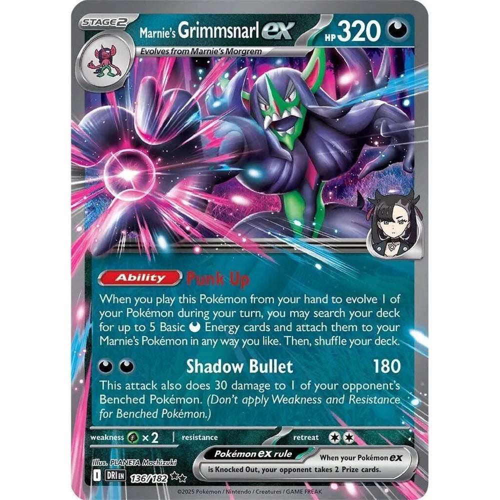 Marnie's Grimmsnarl ex (136/182) (DRI)