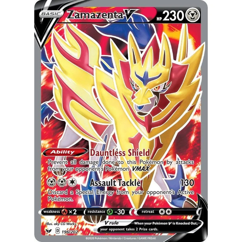 Zamazenta V (Full Art) (196/202) (SWSH01)