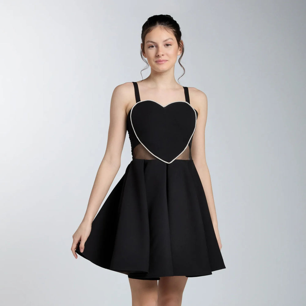 Jolie Robe Habillée Cœur pour Fille