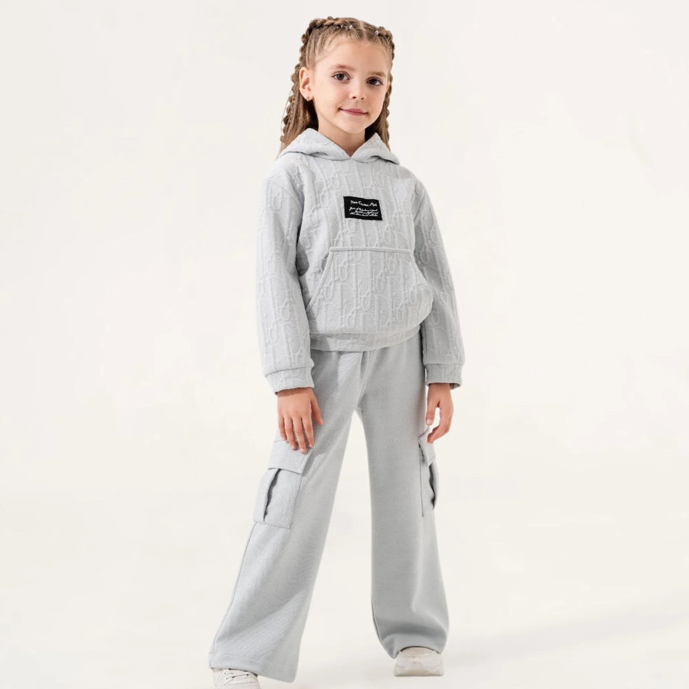 Trendy Cargo Girls Casual Set