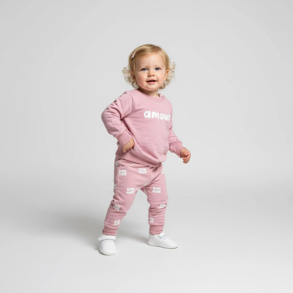 Ensemble de jogging en coton Amour pour filles