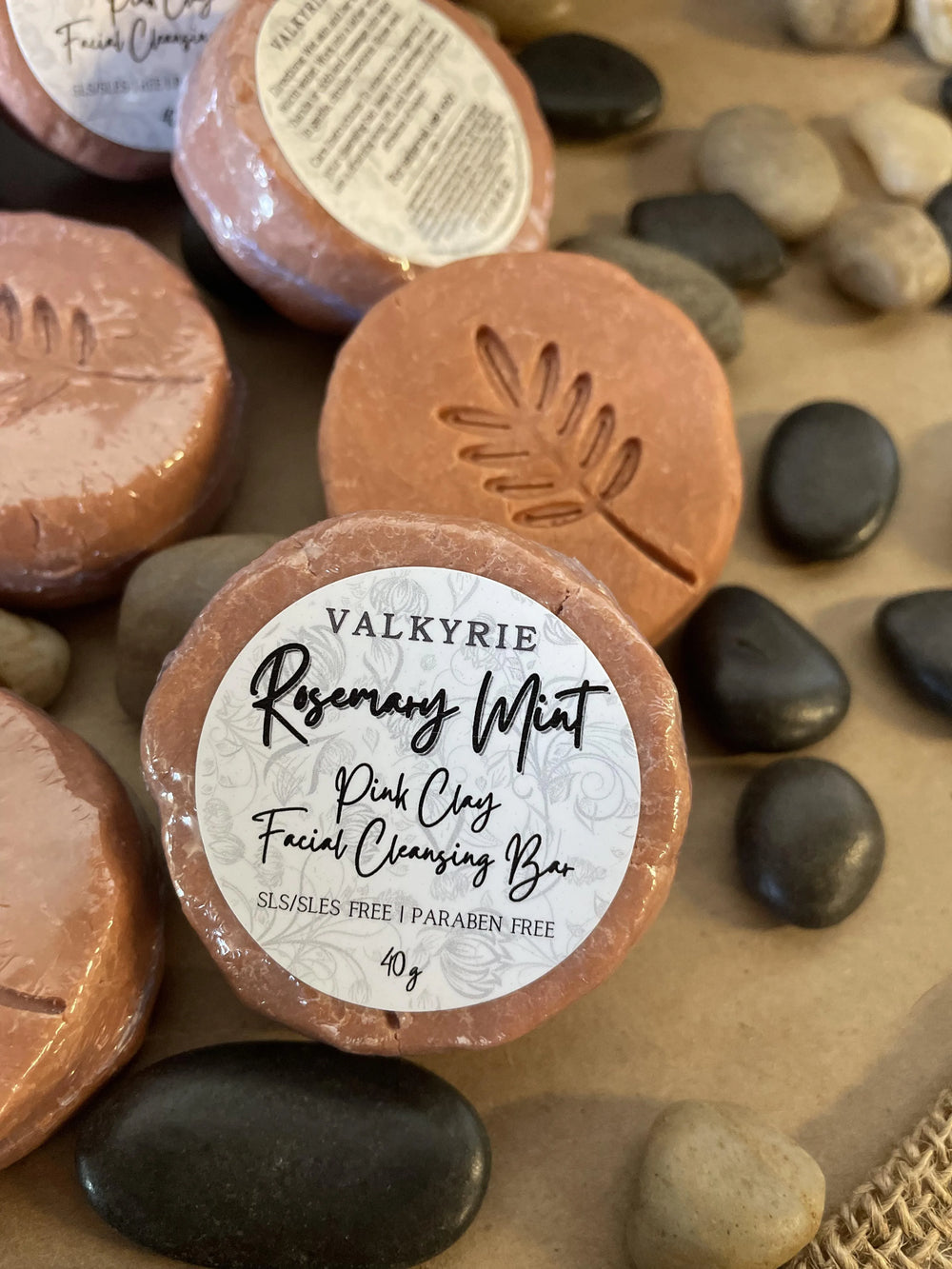 Facial Cleansing Bar - Rosemary Mint Pink Clay