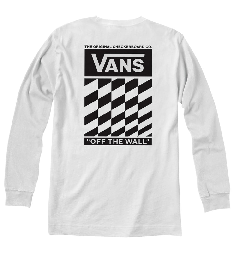 T-shirt à manches longues Vans 'Classic Slanted Check' - Blanc