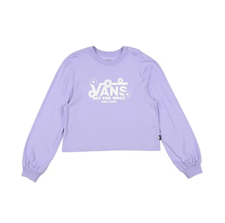 Vans 'Simple Daisy' Long Sleeve Tee - Lilac (Kids)