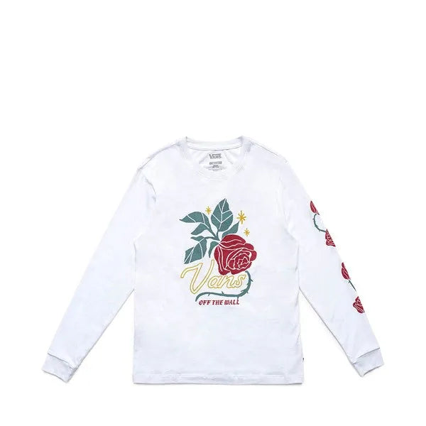 T-shirt à manches longues Vans 'Thorned' Boyfriend - Blanc