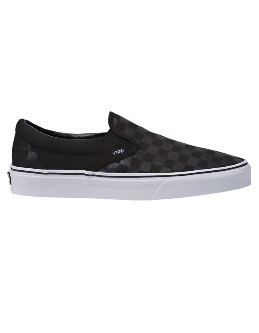 Vans 'Classic Slip-On' Shoes - Black/Black Checkerboard