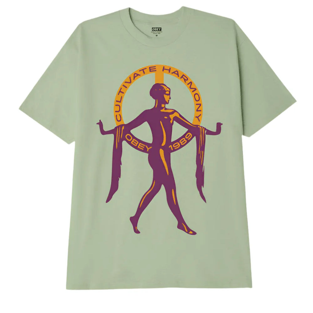 T-shirt Obey 'Cultiver l'harmonie' - Concombre