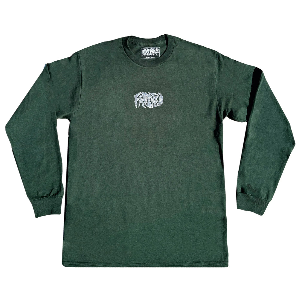 Frosted Skateboards 'Silver Glitch Classic' L/S Tee - Forest Green