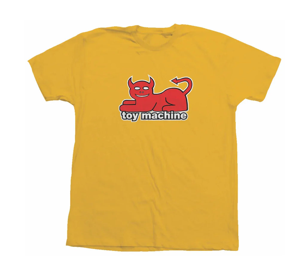 T-shirt "Devil Cat" Toy Machine - Jaune