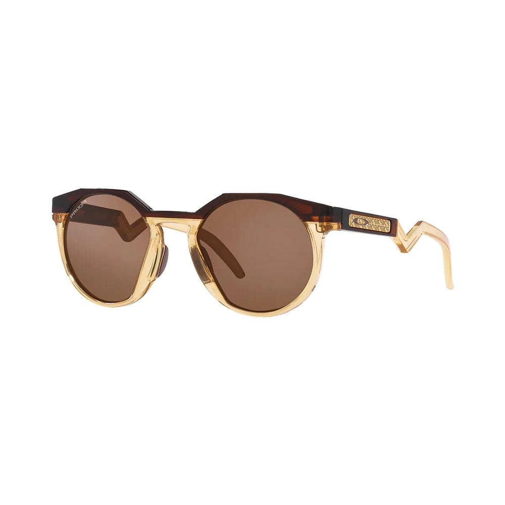 Lunettes de soleil signature Oakley x Kylian Mbappé 'HSTN' - Ambre Foncé/Curry Clair
